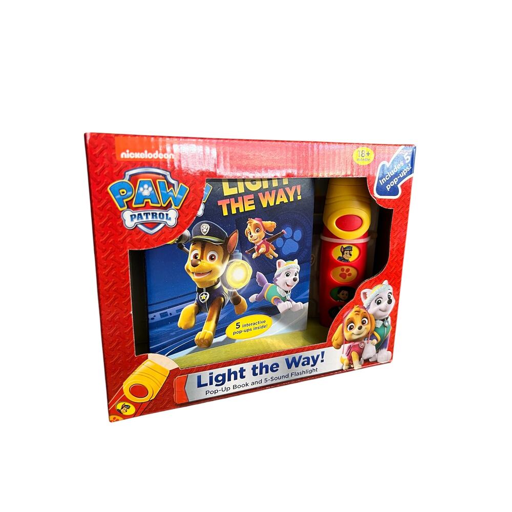 Nickelodeon Paw Patrol Pop-Up Book and 5-Sound Flashlight - 'Light the Way'